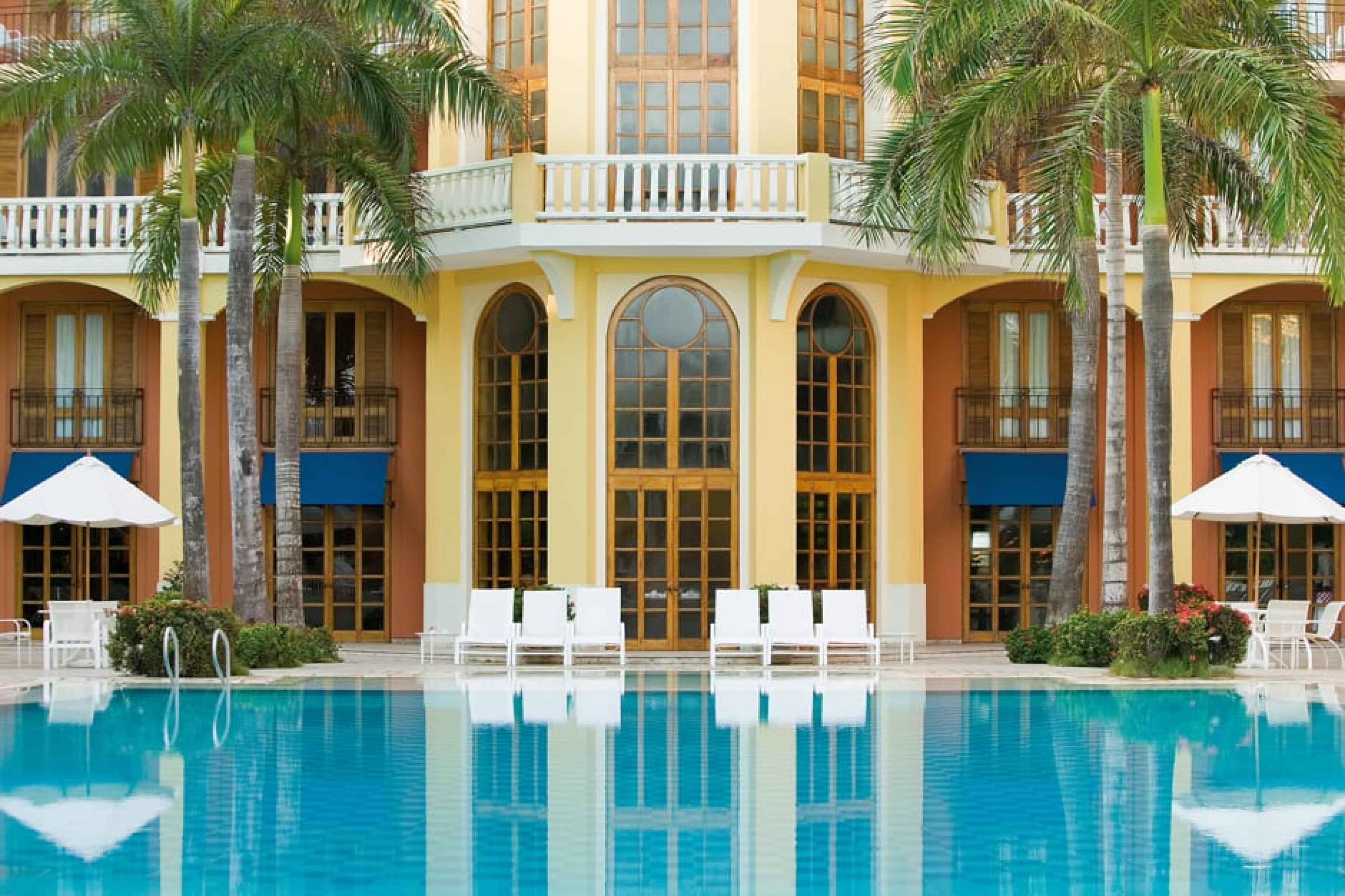 Pool Lounge at Sofitel Legend Santa Clara Hotel, Cartagena, Colombia