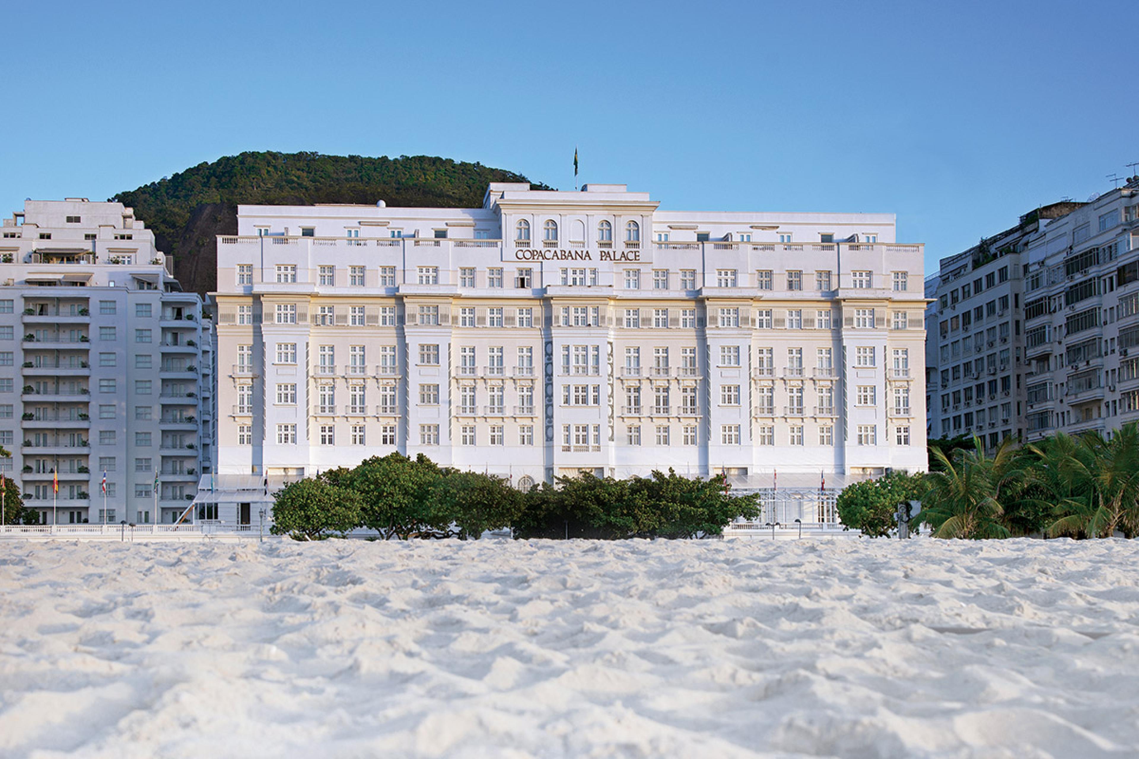 copacabana palace belmond hotel seen from beach
