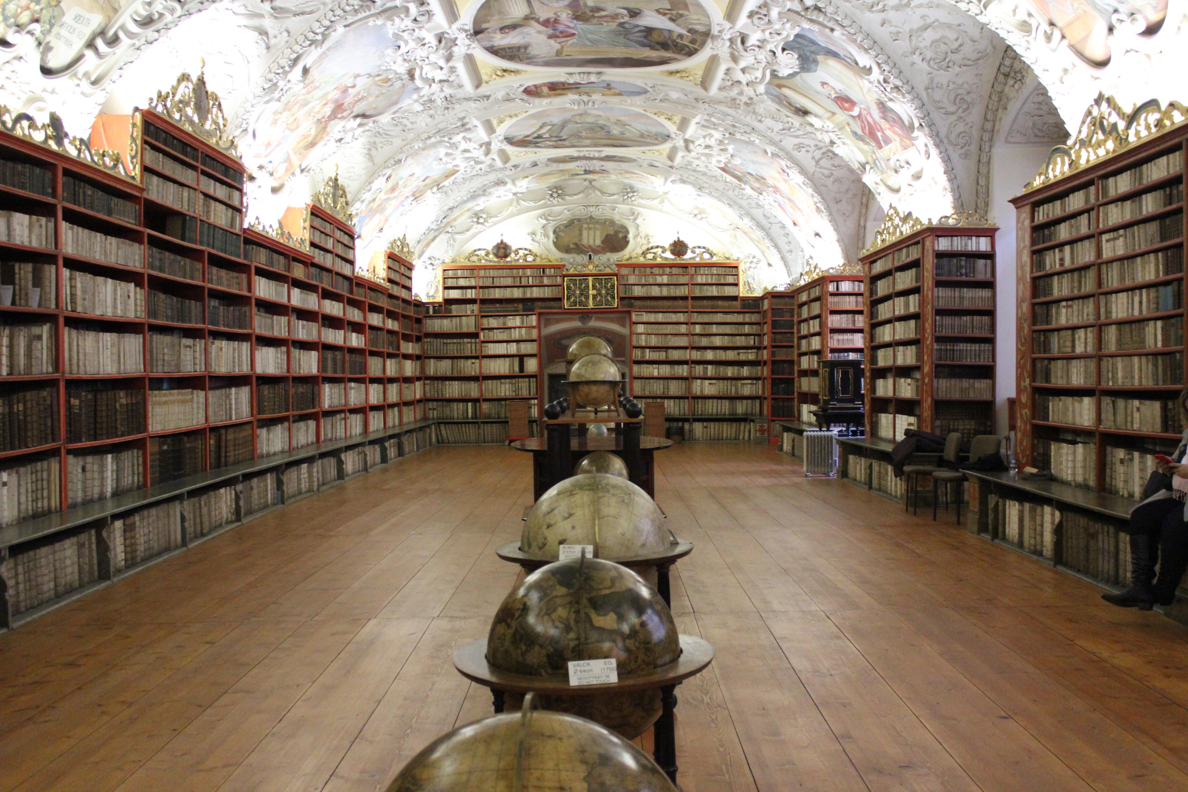 inside of historic monastery library