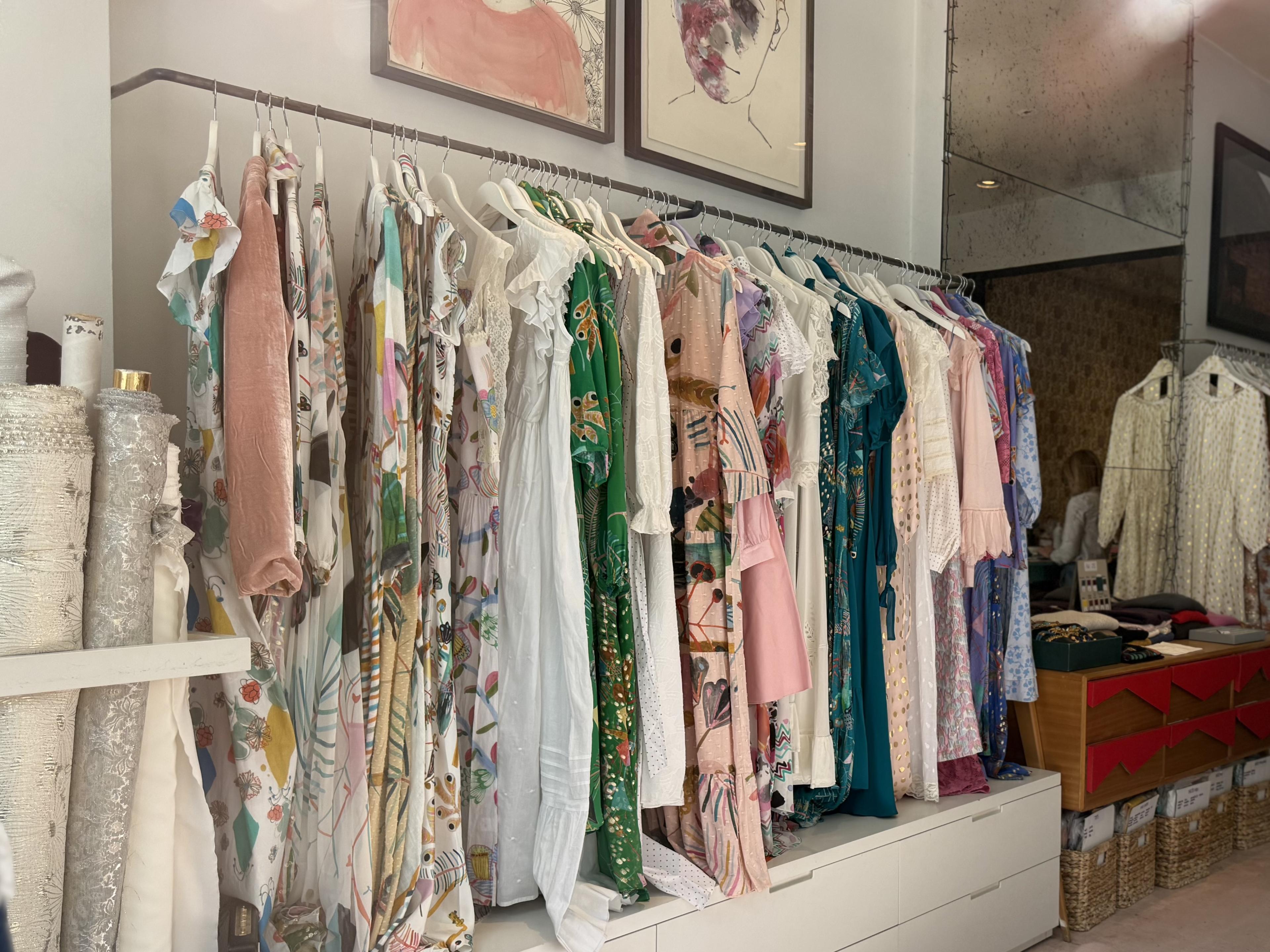 Clothing on a rack 